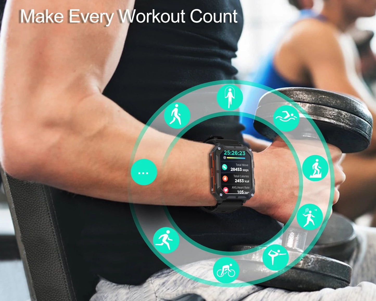 New C20 Pro Smart Watch Men Voice Assistant BT Wireless Call Business Outdoor Sports IP68 Waterproof Wristwatch for Android Ios